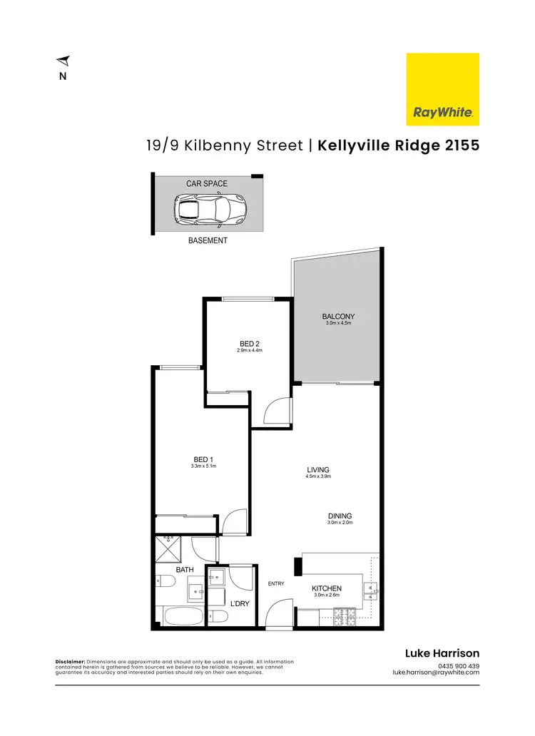 Floorplan of Homely apartment listing, 19/9 Kilbenny Street, Kellyville Ridge NSW 2155