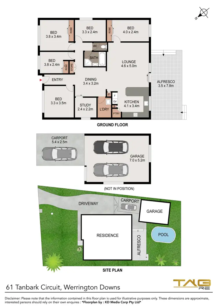 Floorplan of Homely house listing, 61 Tanbark Circuit, Werrington Downs NSW 2747