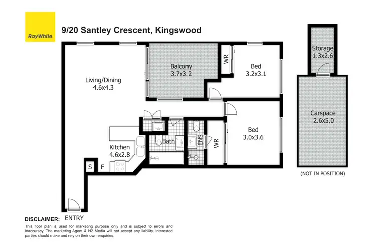 Floorplan of Homely apartment listing, 9/20 Santley Crescent, Kingswood NSW 2747