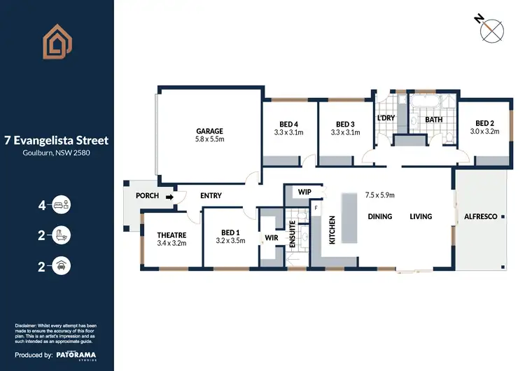 Floorplan of Homely house listing, 7 Evangelista Street, Goulburn NSW 2580