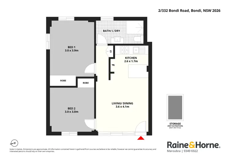 Floorplan of Homely apartment listing, 2/332 Bondi Road, Bondi NSW 2026