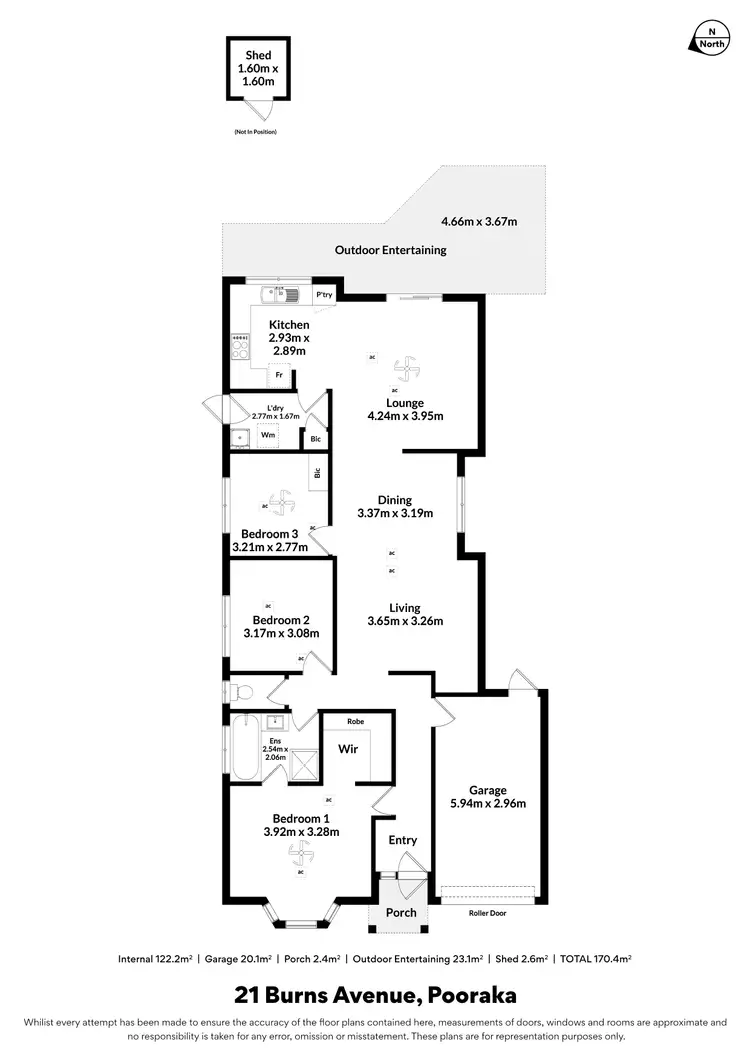 Floorplan of Homely other listing, 21 Burns Avenue, Pooraka SA 5095
