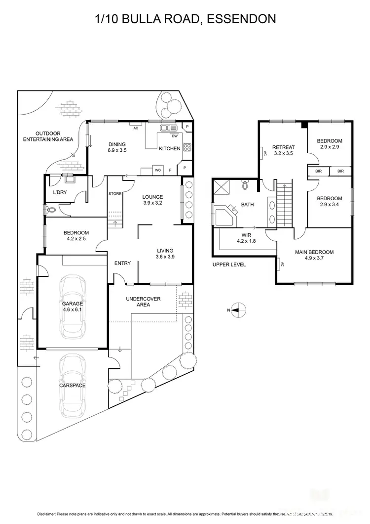 Floorplan of Homely townhouse listing, 1/10 Bulla Road, Essendon VIC 3040