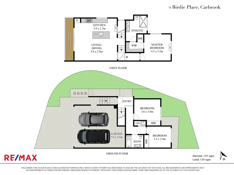 Floorplan of Homely townhouse listing, 2 Birdie Place, Carbrook QLD 4130