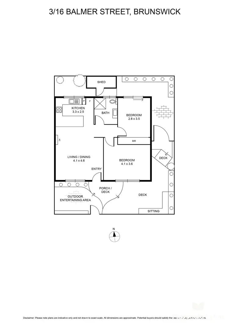 Floorplan of Homely villa listing, 3/16 Balmer Street, Brunswick VIC 3056