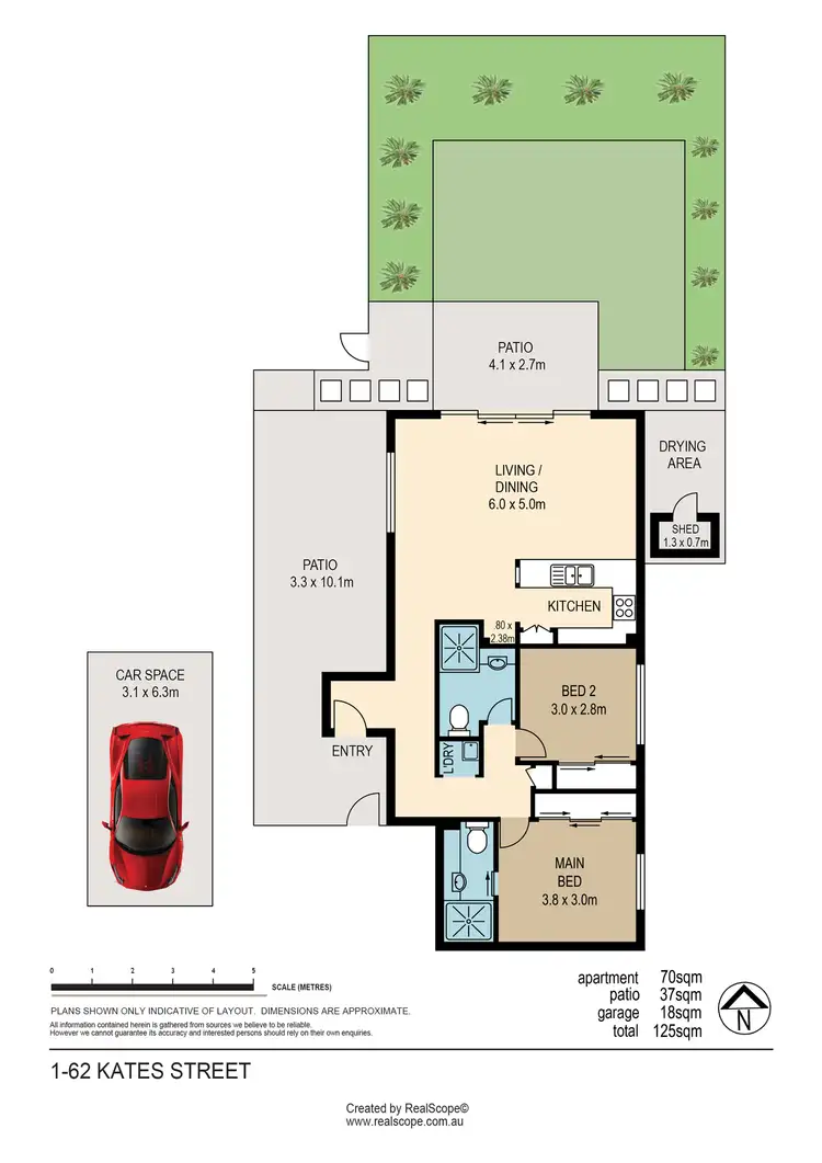 Floorplan of Homely unit listing, 1/62 Kates Street, Morningside QLD 4170