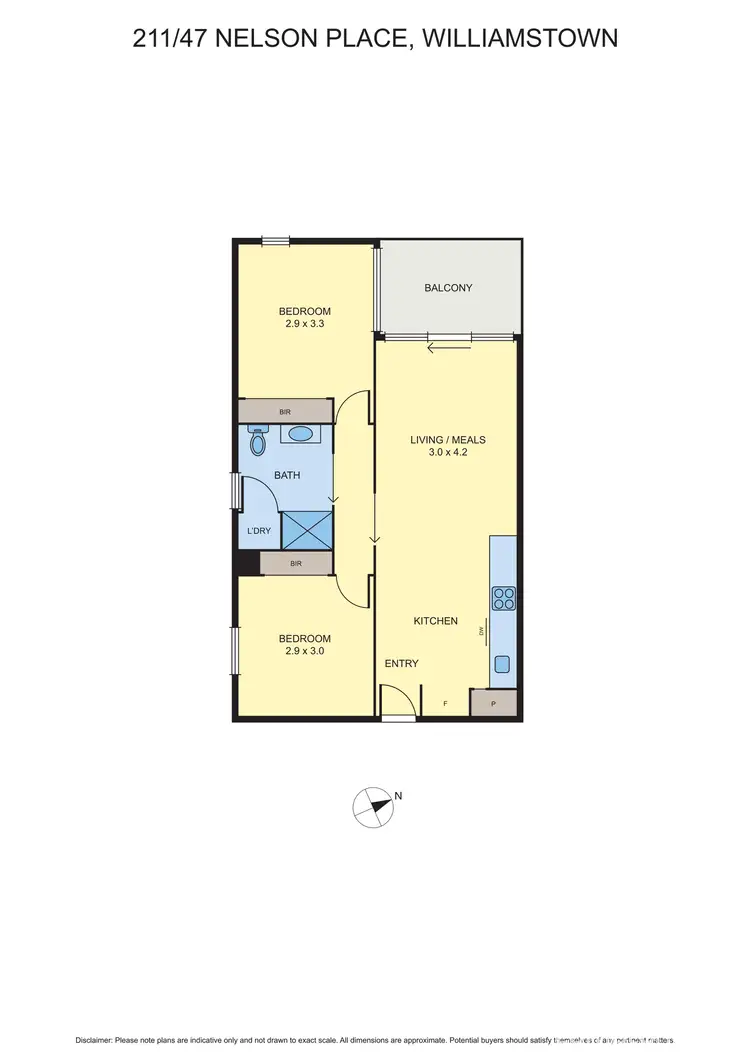 Floorplan of Homely apartment listing, 211/47 Nelson Place, Williamstown VIC 3016