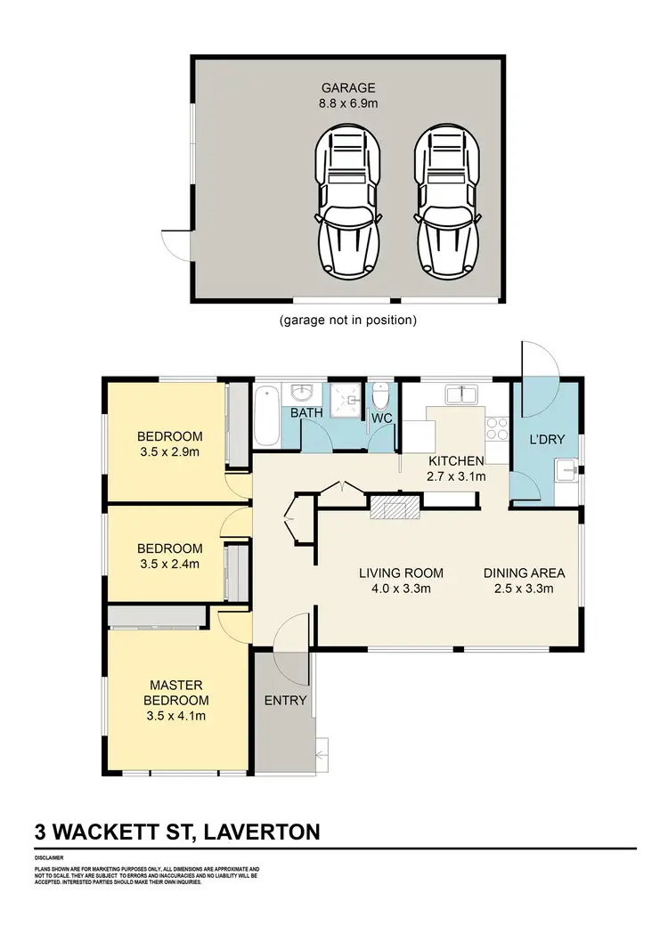Floorplan of Homely house listing, 3 Wackett Street, Laverton VIC 3028