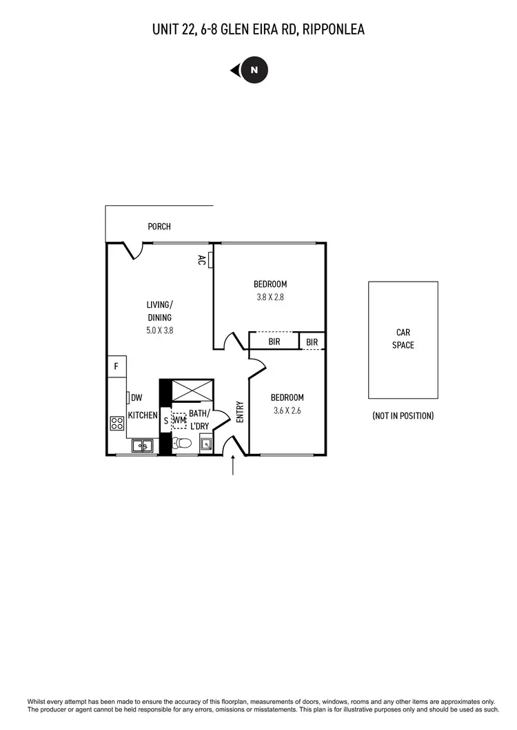 Floorplan of Homely apartment listing, 22/6-8 Glen Eira Road, Ripponlea VIC 3185