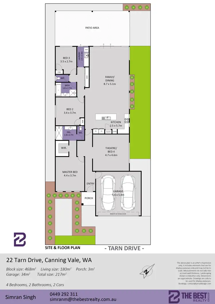 Floorplan of Homely house listing, 22 Tarn Drive, Canning Vale WA 6155