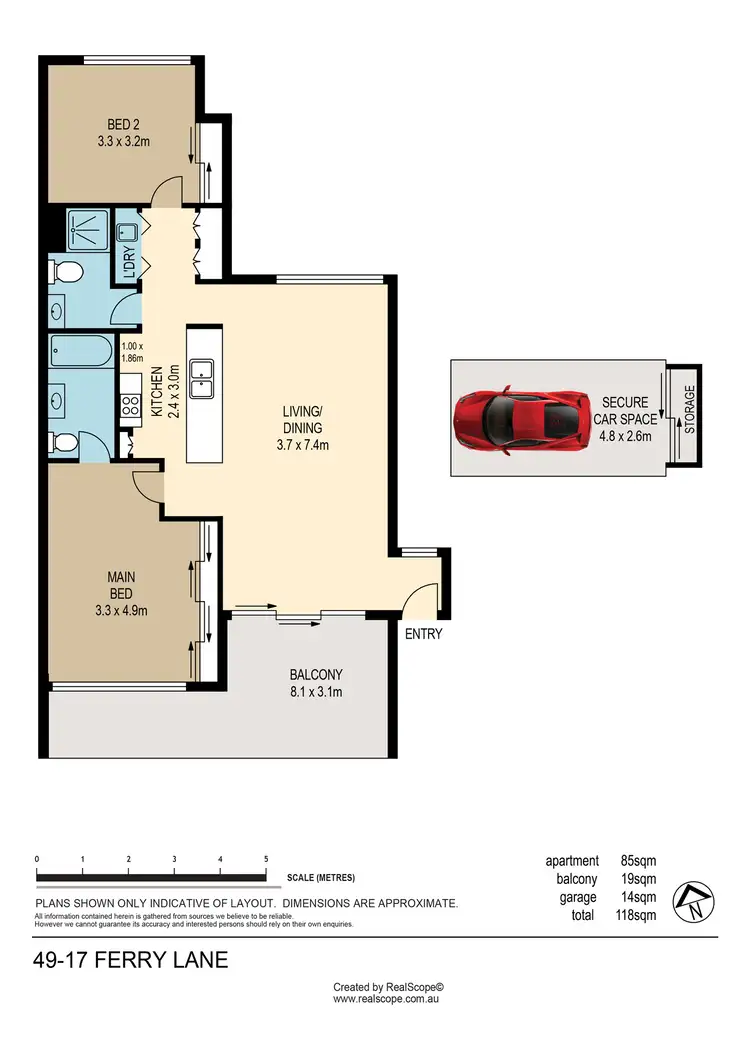 Floorplan of Homely unit listing, 49/17 Ferry Lane, Bulimba QLD 4171