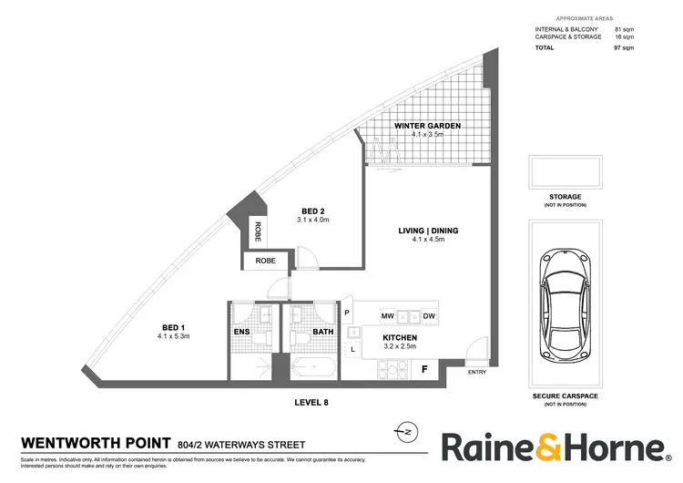 Floorplan of Homely apartment listing, 804/2 Waterways Street, Wentworth Point NSW 2127