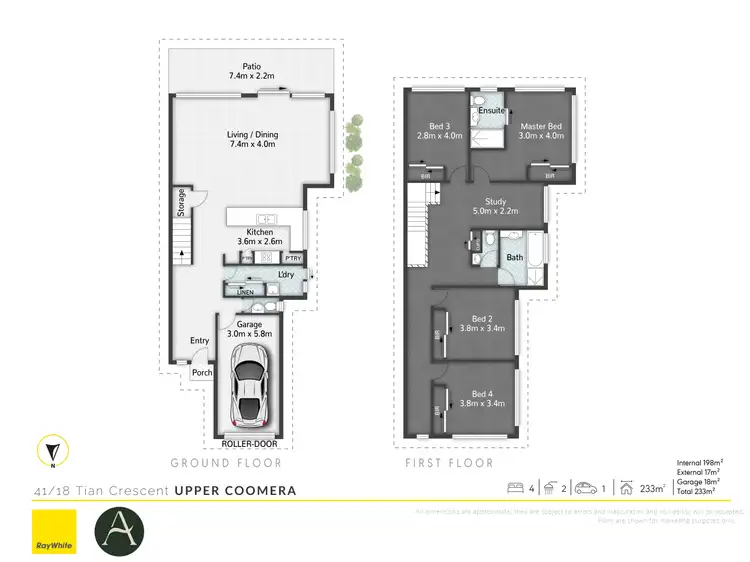 Floorplan of Homely townhouse listing, 41/18 Tian Crescent, Upper Coomera QLD 4209