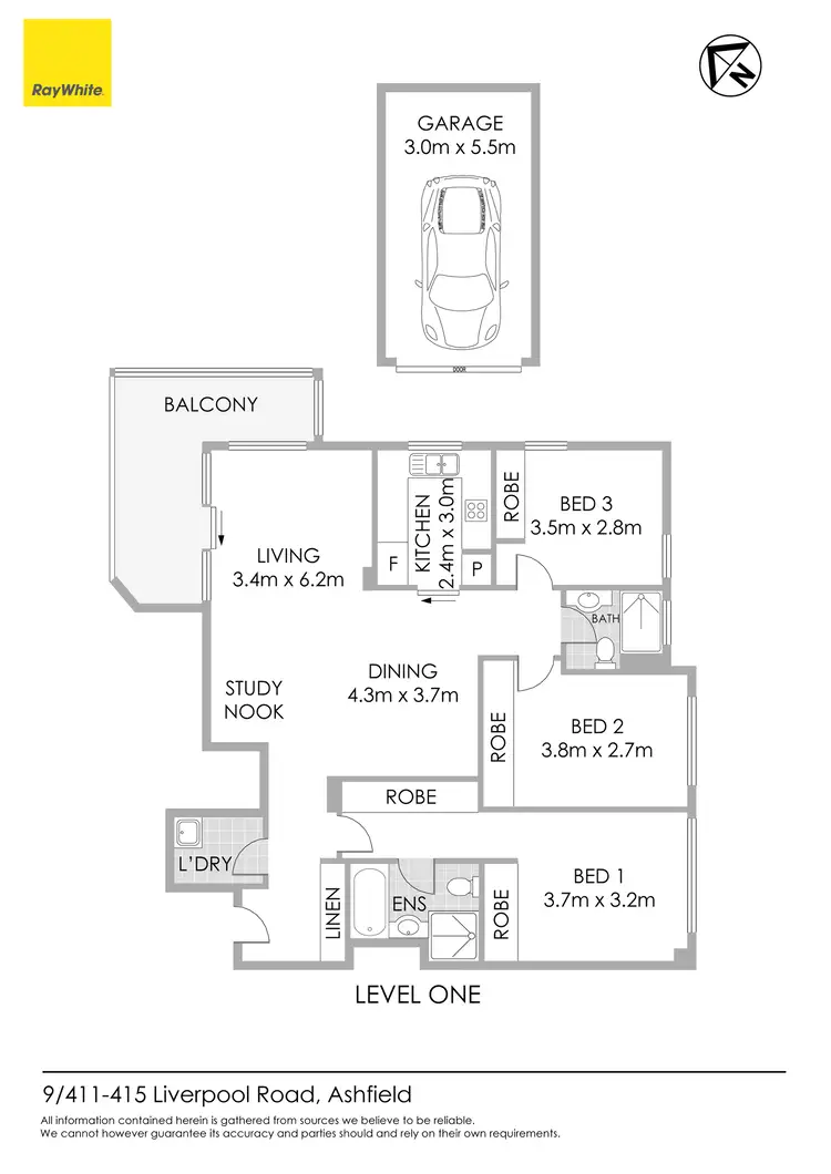 Floorplan of Homely apartment listing, 9/411-415 Liverpool Road, Ashfield NSW 2131