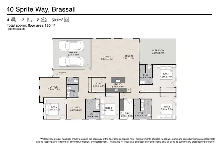 Floorplan of Homely house listing, 40 Sprite Way, Brassall QLD 4305