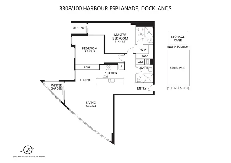 Floorplan of Homely apartment listing, 3308/100 Harbour Esplanade, Docklands VIC 3008