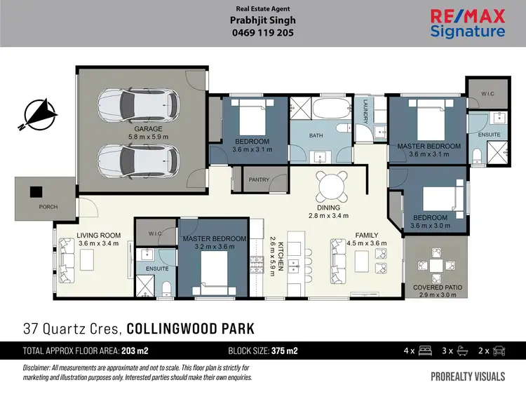 Floorplan of Homely house listing, 37 Quartz Crescent, Collingwood Park QLD 4301