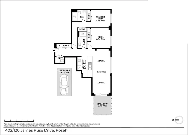 Floorplan of Homely apartment listing, 402/120 James Ruse Drive, Rosehill NSW 2142