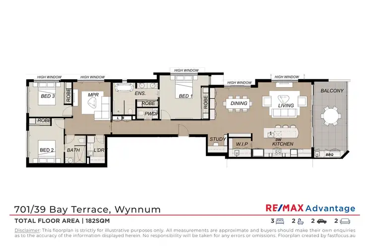 Floorplan of Homely apartment listing, 701/39 Bay Terrace, Wynnum QLD 4178