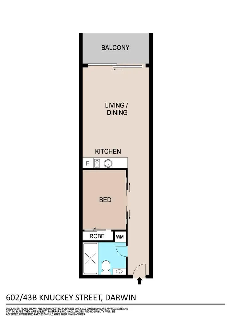 Floorplan of Homely apartment listing, 602/43B Knuckey Street, Darwin City NT 800