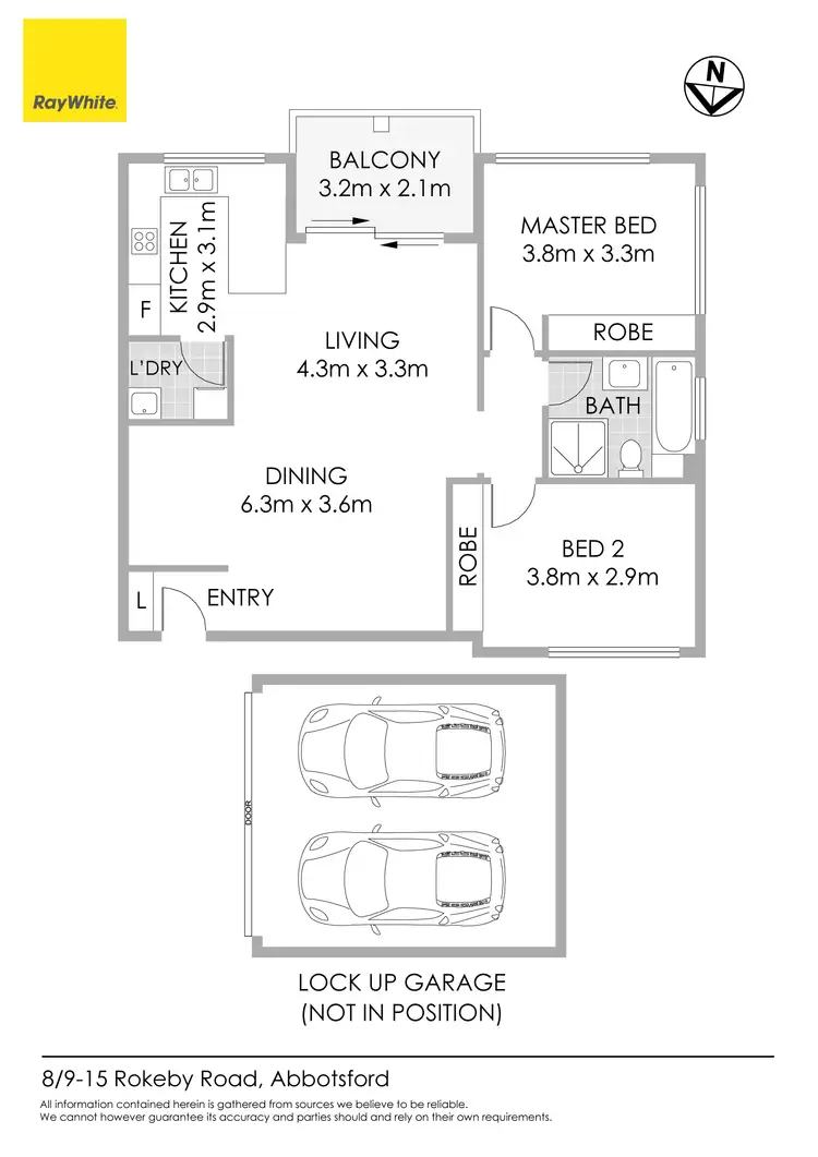 Floorplan of Homely apartment listing, 9/9-15 Rokeby Rd, Abbotsford NSW 2046
