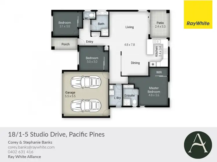 Floorplan of Homely villa listing, 18/1-5 Studio Drive, Pacific Pines QLD 4211