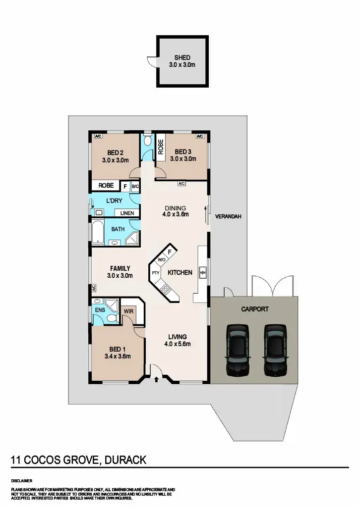 Floorplan of Homely house listing, 11 Cocos Grove, Durack NT 830