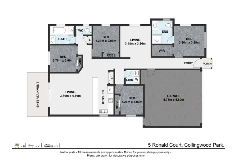 Floorplan of Homely house listing, 5 Ronald Court, Collingwood Park QLD 4301