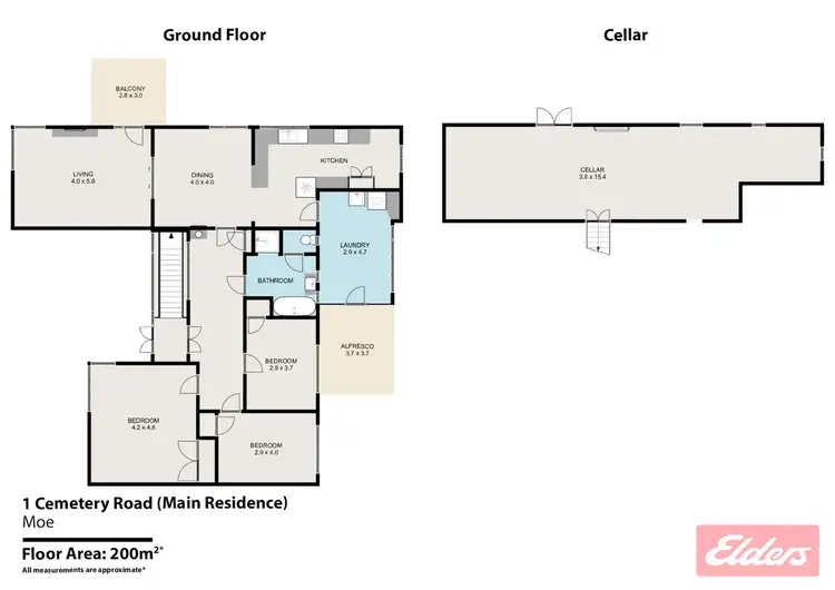 Floorplan of Homely house listing, 1 Cemetery Road, Moe VIC 3825