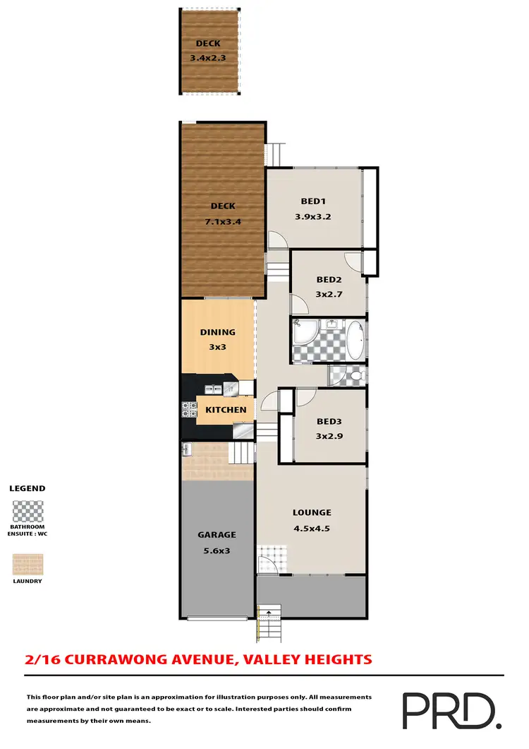 Floorplan of Homely townhouse listing, 2/16 Currawong Avenue, Valley Heights NSW 2777