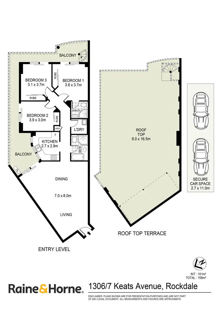 Floorplan of Homely apartment listing, 1306/7 Keats Avenue, Rockdale NSW 2216
