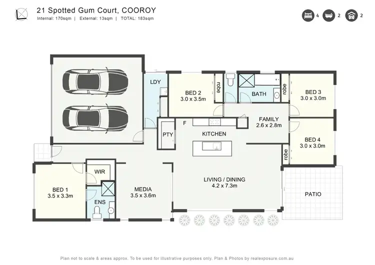 Floorplan of Homely house listing, 21 Spotted Gum Court, Cooroy QLD 4563