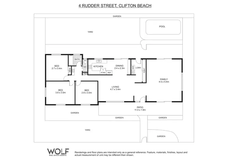 Floorplan of Homely house listing, 4 Rudder Street, Clifton Beach QLD 4879