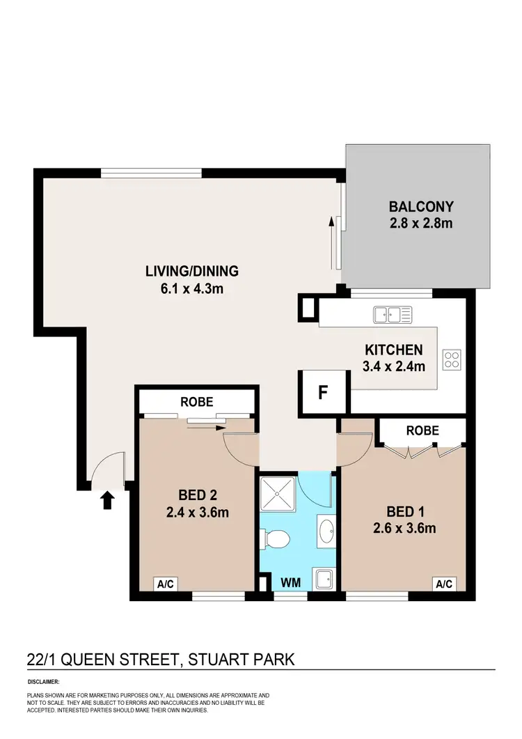 Floorplan of Homely apartment listing, 22/1 Queen Street, Stuart Park NT 820