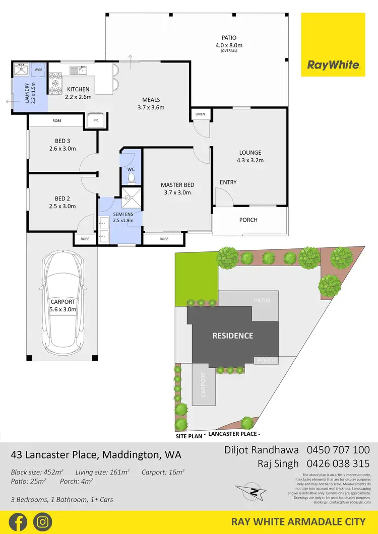 Floorplan of Homely house listing, 43 Lancaster Place, Maddington WA 6109