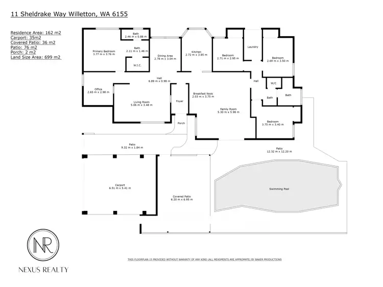 Floorplan of Homely house listing, 11 Sheldrake Way, Willetton WA 6155