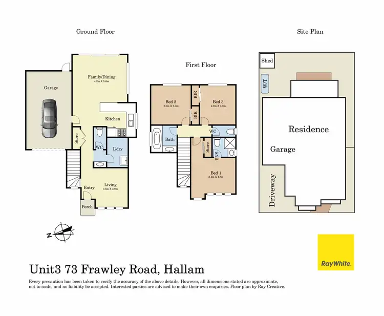 Floorplan of Homely townhouse listing, 3/73 Frawley Road, Hallam VIC 3803