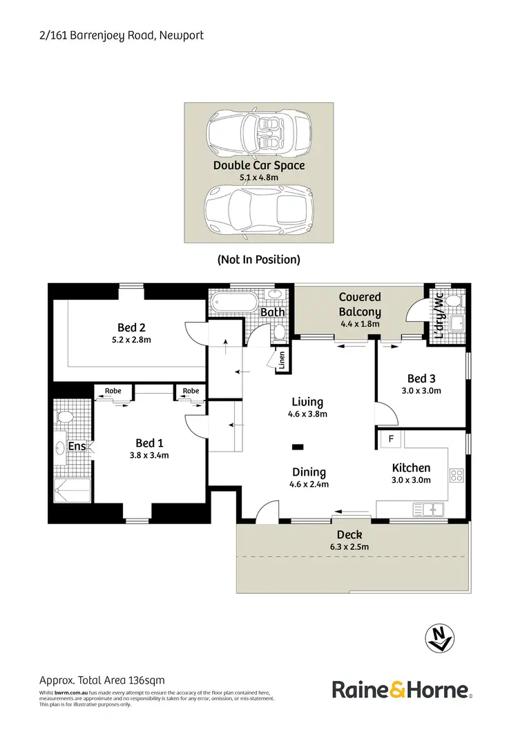 Floorplan of Homely semi-detached listing, 2/161 Barrenjoey Road, Newport NSW 2106