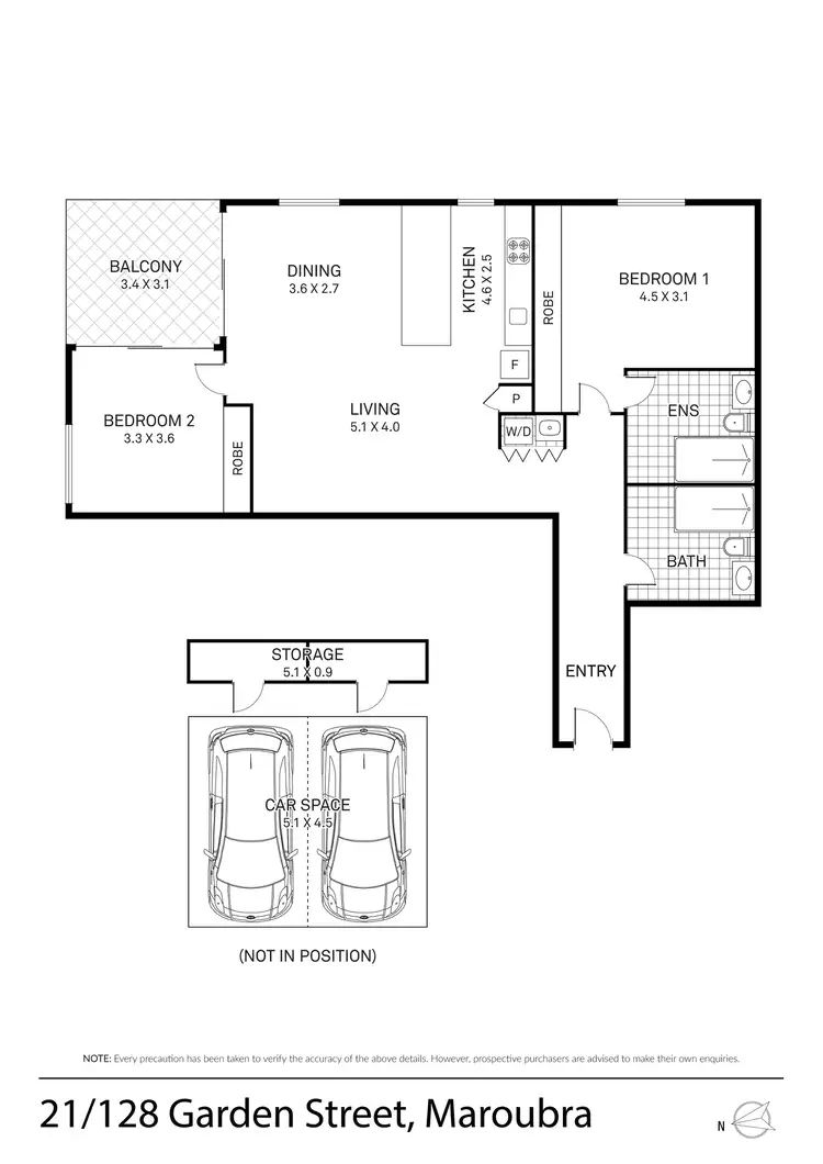 Floorplan of Homely apartment listing, 21/128a Garden St, Maroubra NSW 2035