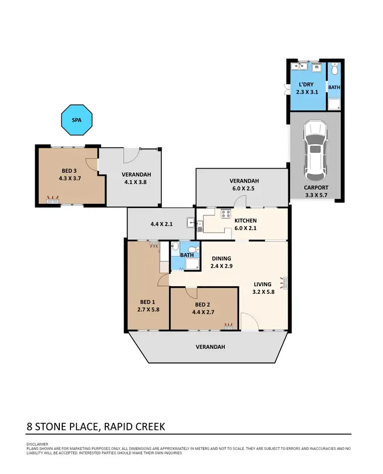 Floorplan of Homely house listing, 8 Stone Place, Rapid Creek NT 810