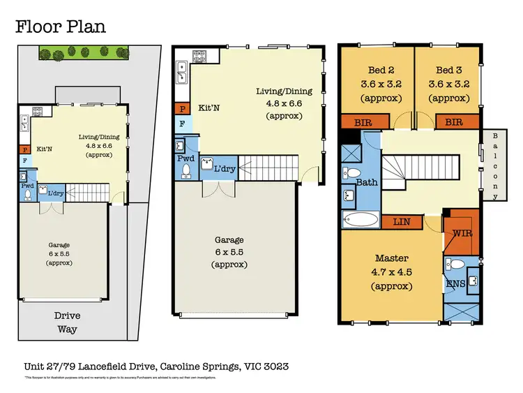 Floorplan of Homely house listing, 27/79 LANCEFIELD DRIVE, Caroline Springs VIC 3023