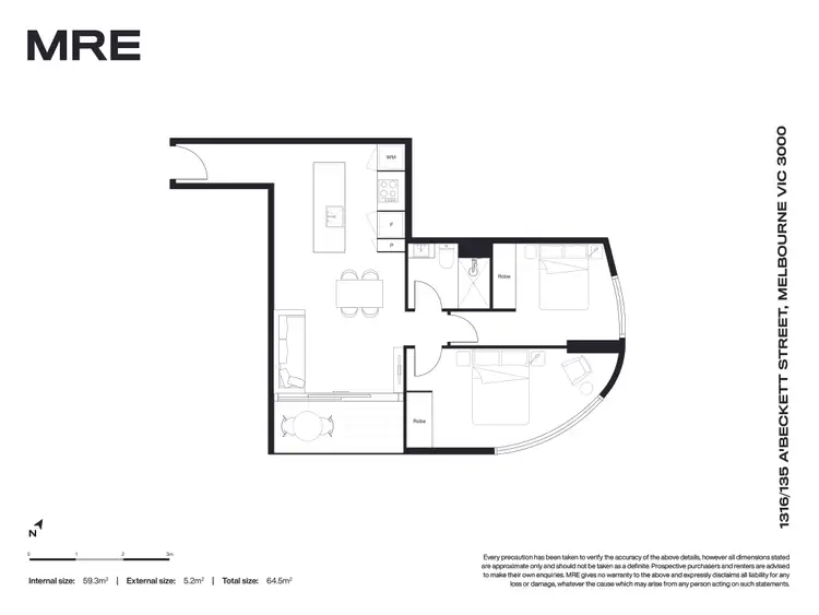 Floorplan of Homely apartment listing, 1316/135 A'Beckett Street, Melbourne VIC 3000