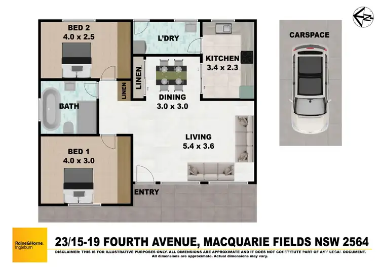 Floorplan of Homely villa listing, 23/15-19 Fourth Avenue, Macquarie Fields NSW 2564