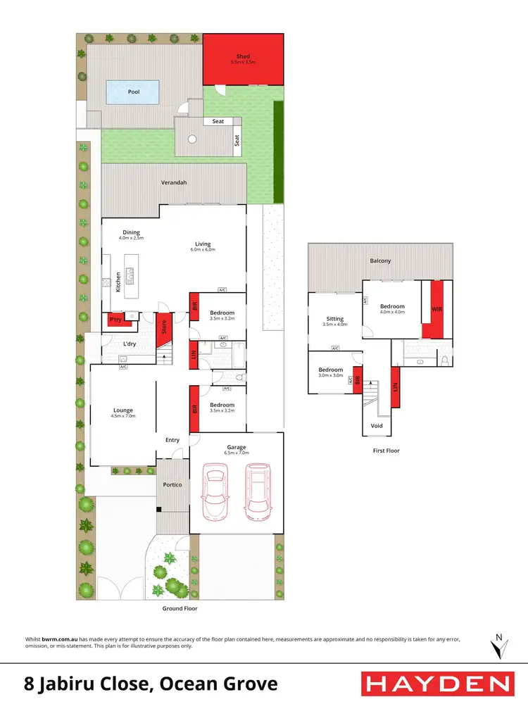 Floorplan of Homely house listing, 8 Jabiru Close, Ocean Grove VIC 3226