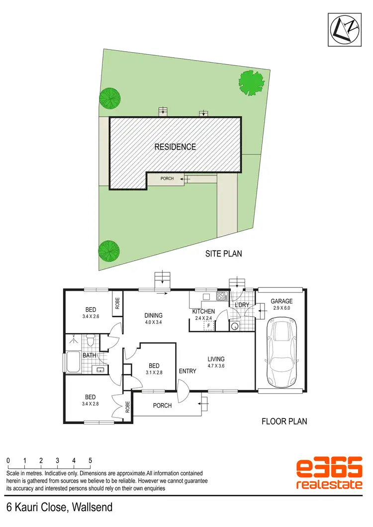 Floorplan of Homely house listing, 6 Kauri Close, Wallsend NSW 2287