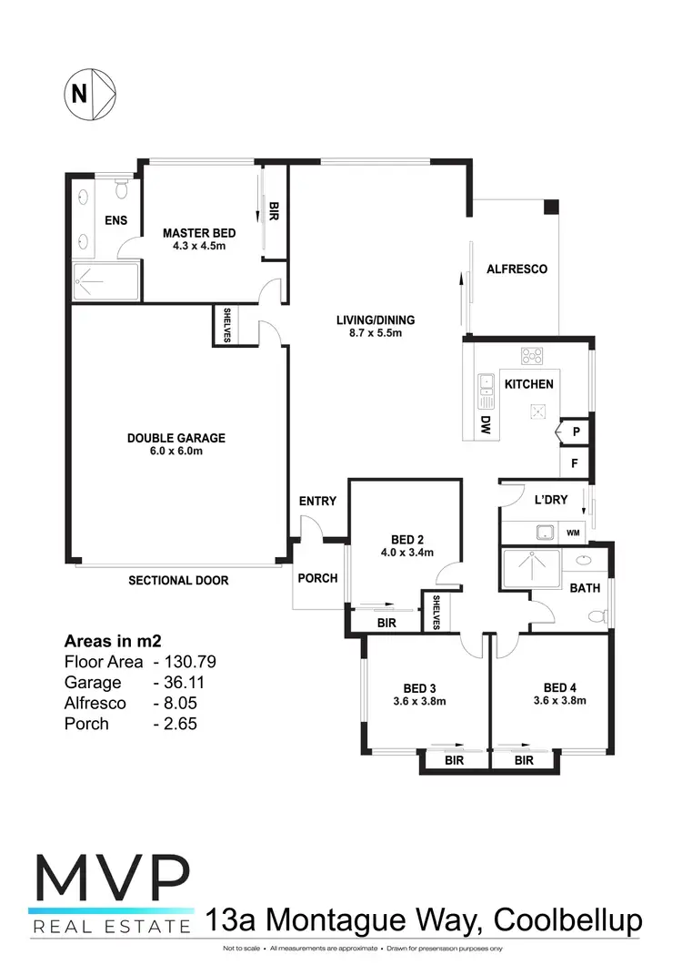 Floorplan of Homely house listing, 13A Montague Way, Coolbellup WA 6163