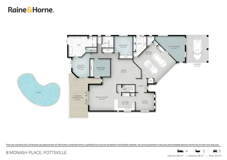 Floorplan of Homely house listing, 8 Monash Place, Pottsville NSW 2489