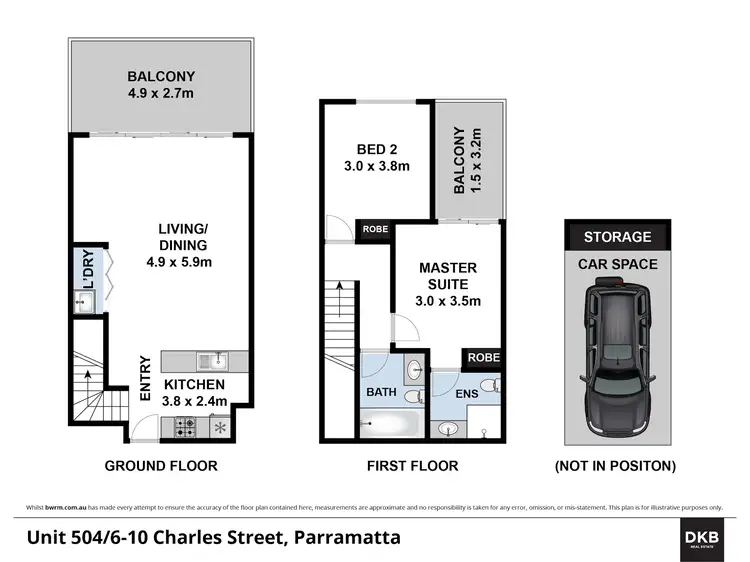 Floorplan of Homely apartment listing, 504/6-10 Charles Street, Parramatta NSW 2150