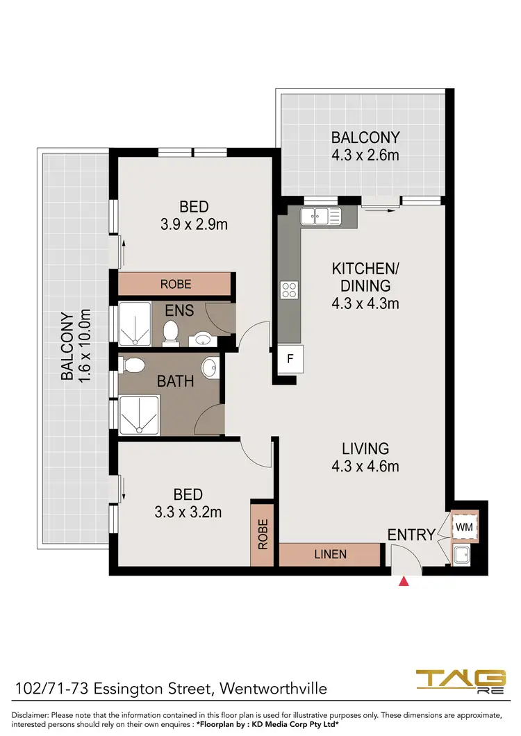 Floorplan of Homely unit listing, 102/71-73 Essington Street, Wentworthville NSW 2145
