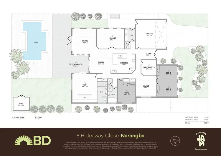 Floorplan of Homely house listing, 5 Hideaway Close, Narangba QLD 4504